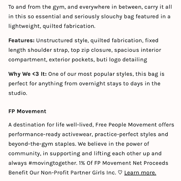 1 LEFT ✨NEW Free People FP Movement Quilted Carryall In Graphite - Picture 5 of 14